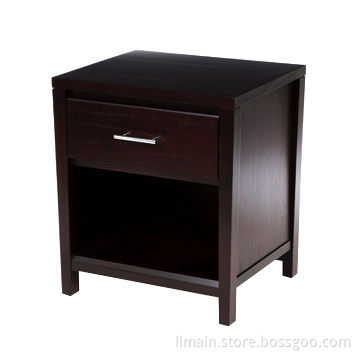 Espresso Nightstands with Full Extension Ball Bearing Drawer Glides
